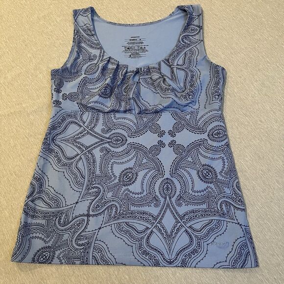 Patagonia Tops - Patagonia Womens Sleeveless Bandha Top Shirt Sz Medium Blue Shelf Bra Stretch